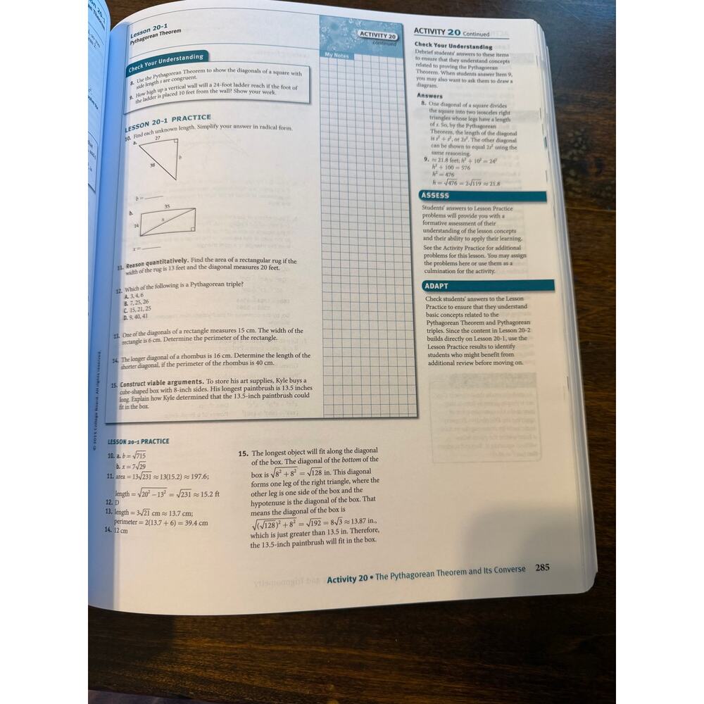 Springboard Geometry Teacher Edition Math Book - Picture 12 of 13